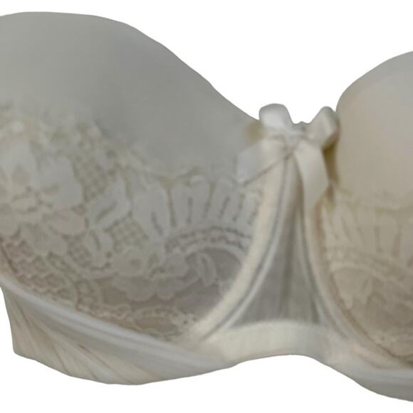NWOT Hunkemoller Catrin Padded Strapless Underwired Bra – White 34DD/E - Picture 5 of 7